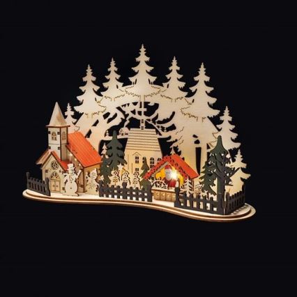 LED Christmas decoration LED/2xAAA small town