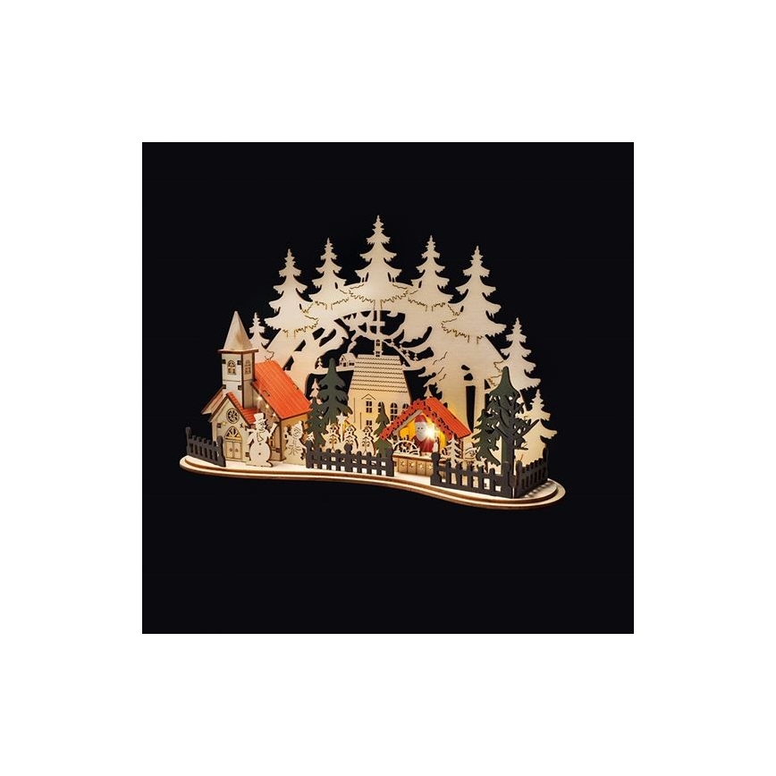 LED Christmas decoration LED/2xAAA small town