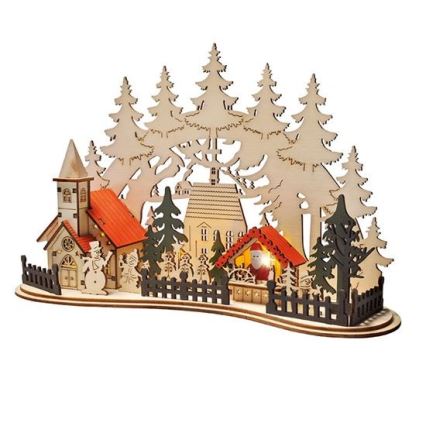 LED Christmas decoration LED/2xAAA small town