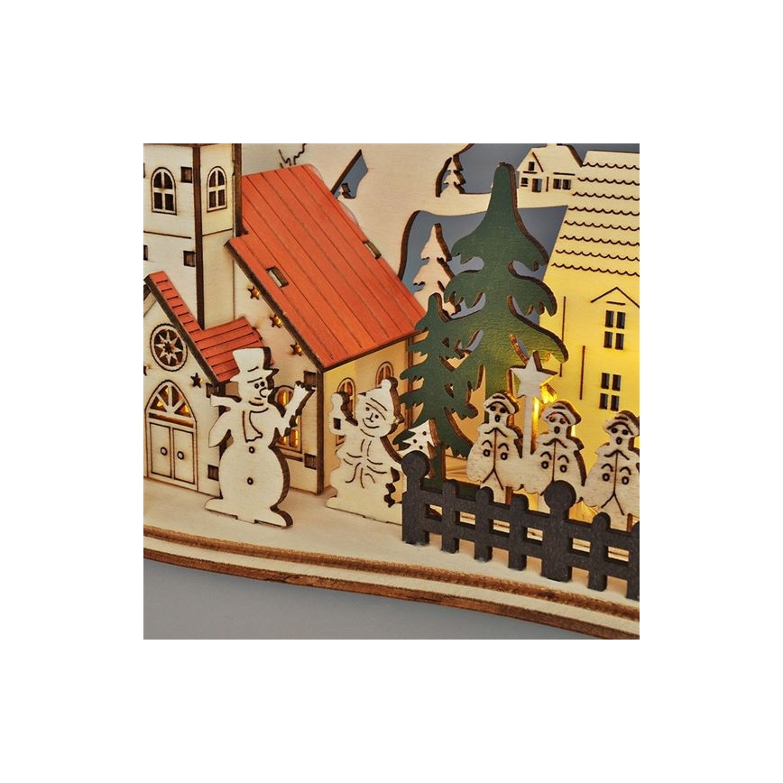 LED Christmas decoration LED/2xAAA small town