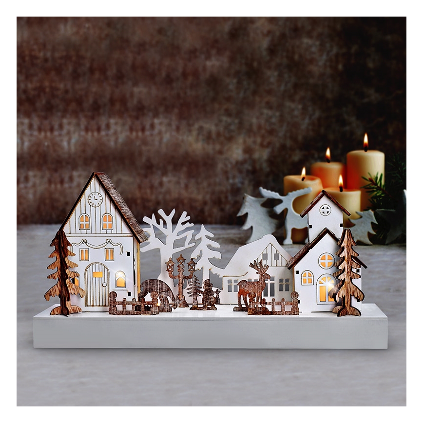 LED Christmas decoration LED/2xAA warm white