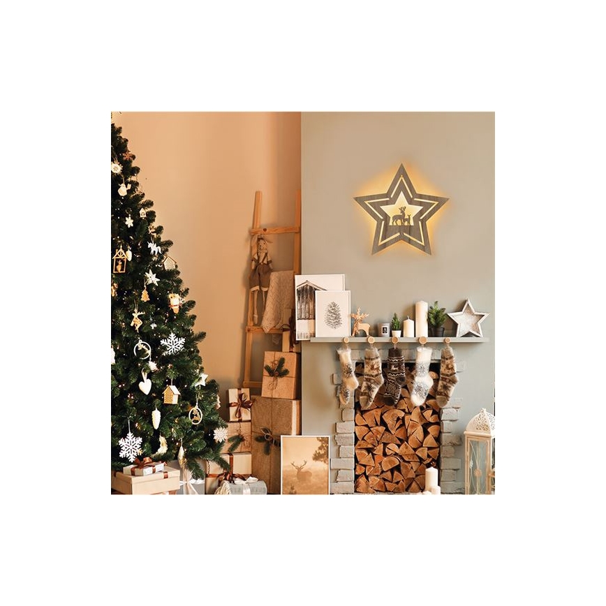 LED Christmas decoration LED/2xAA star