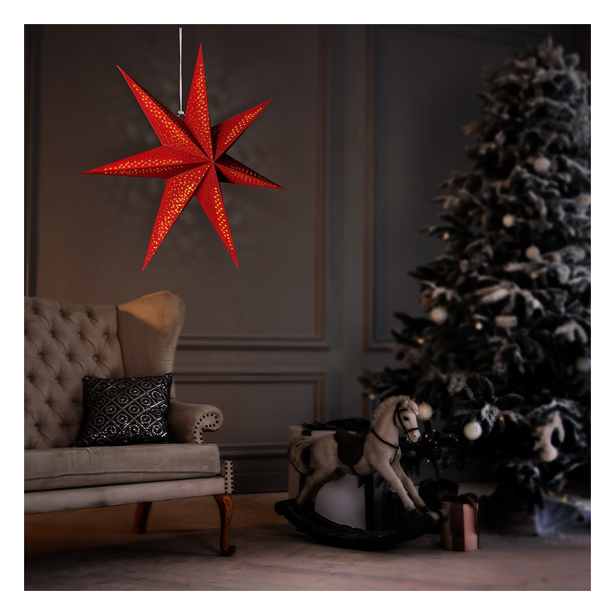 LED Christmas Star Decoration, 60 cm, LED/2xAA