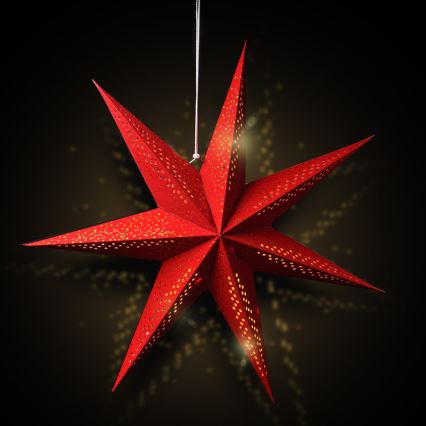 LED Christmas Star Decoration, 60 cm, LED/2xAA