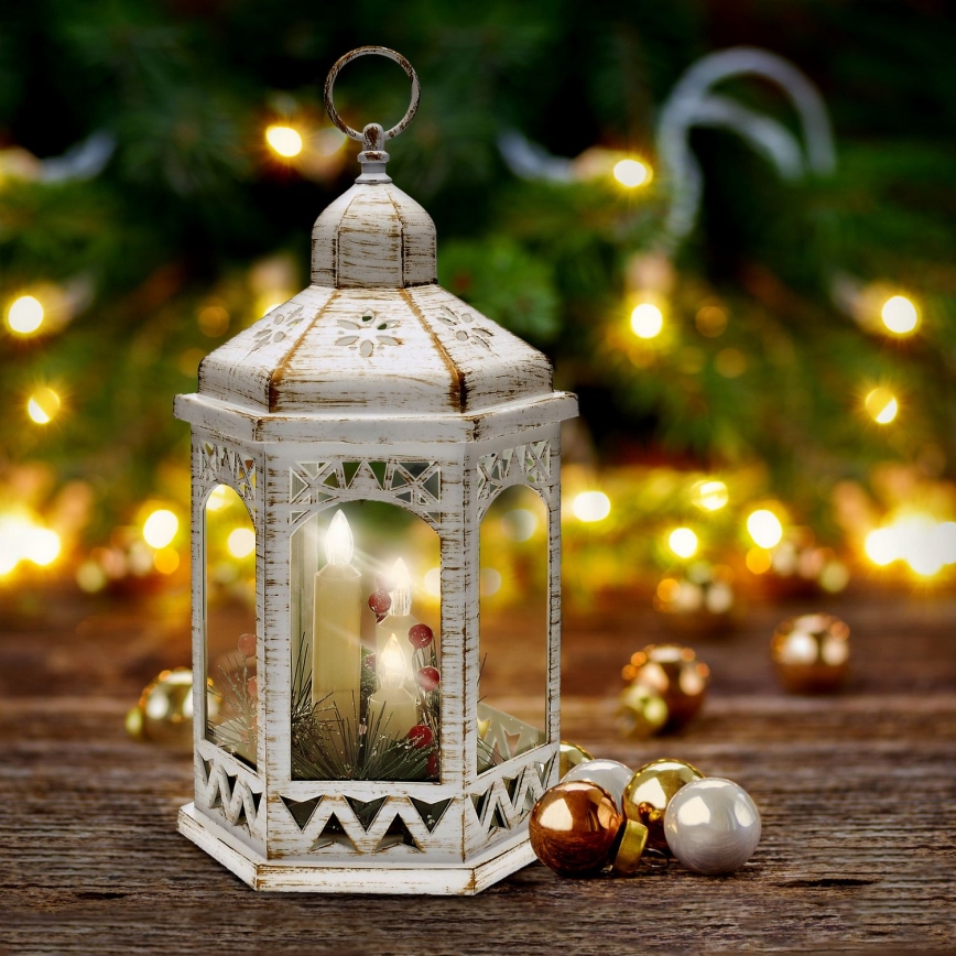 LED Christmas decoration 3xLED/3xAAA lantern