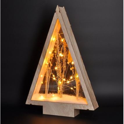 LED Christmas decoration LED/2xAA winter flowers covered with snow