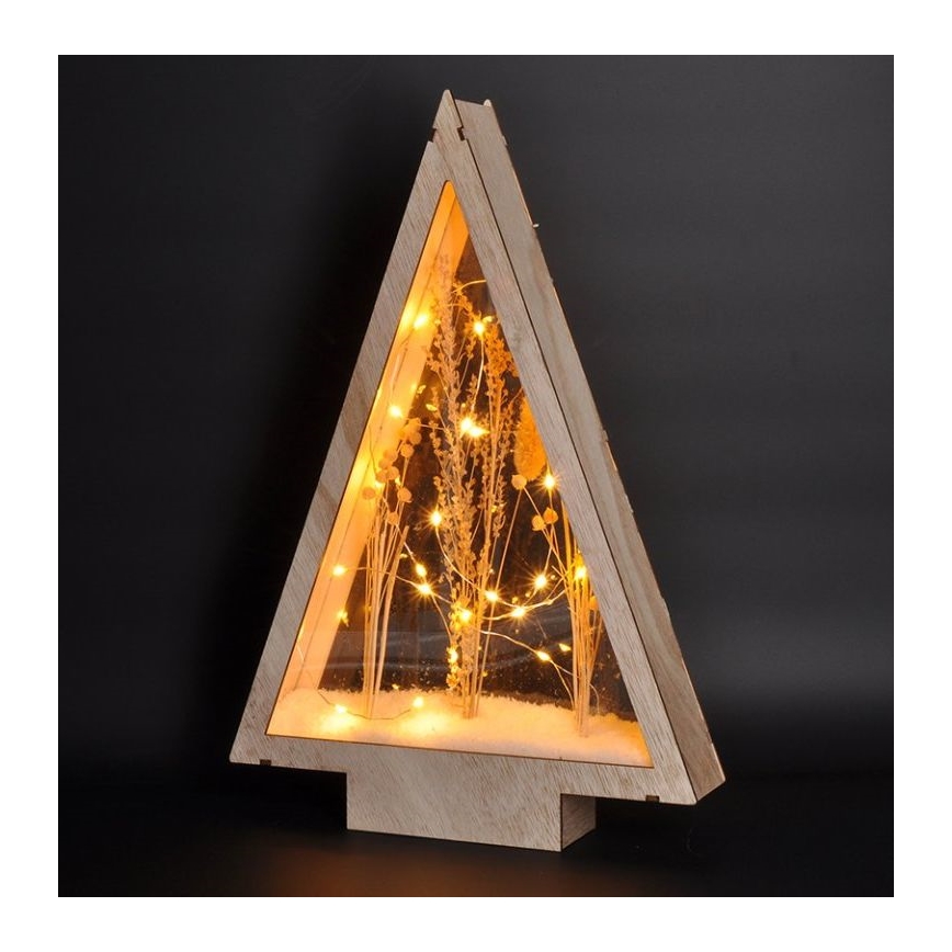 LED Christmas decoration LED/2xAA winter flowers covered with snow