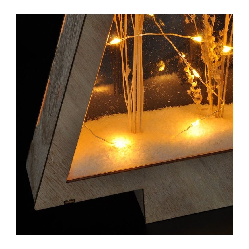 LED Christmas decoration LED/2xAA winter flowers covered with snow