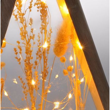 LED Christmas decoration LED/2xAA winter flowers covered with snow