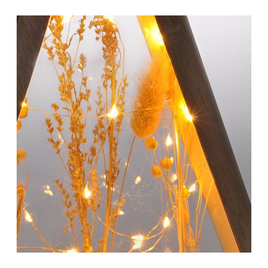 LED Christmas decoration LED/2xAA winter flowers covered with snow