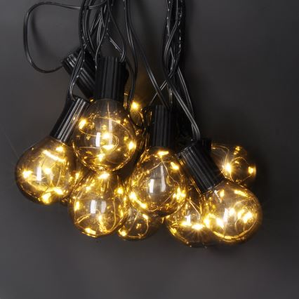 LED Outdoor Decorative String Lights GIRLANDA 10xLED/3xAA 3m IP44 Warm White