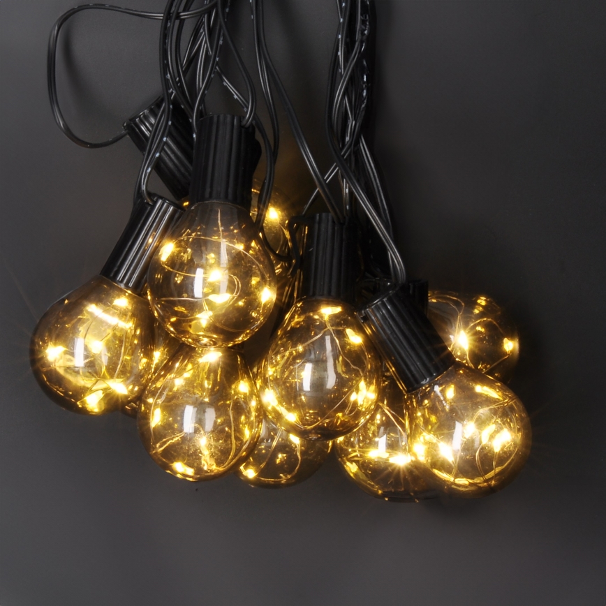 LED Outdoor Decorative String Lights GIRLANDA 10xLED/3xAA 3m IP44 Warm White