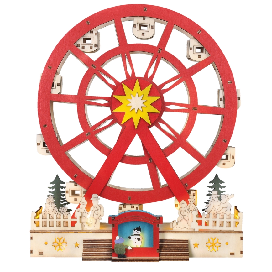 LED Christmas decoration LED/2xAA/warm white carousel