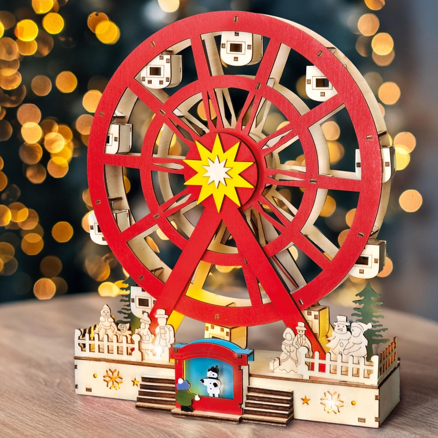 LED Christmas decoration LED/2xAA/warm white carousel