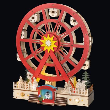 LED Christmas decoration LED/2xAA/warm white carousel