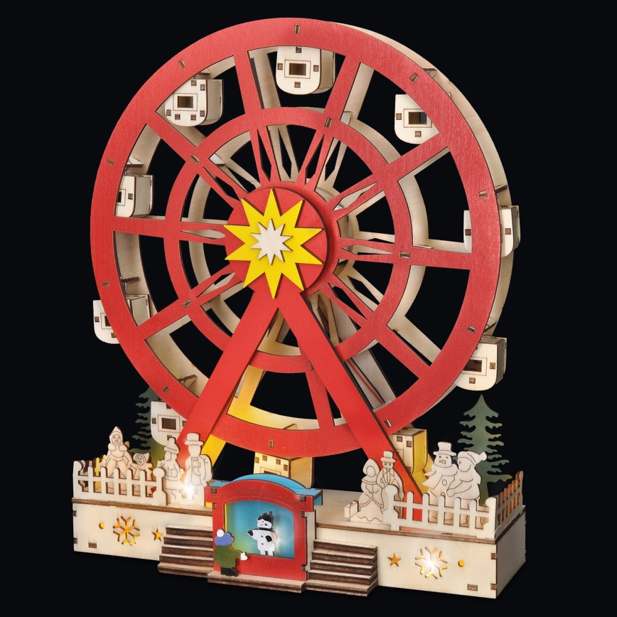 LED Christmas decoration LED/2xAA/warm white carousel
