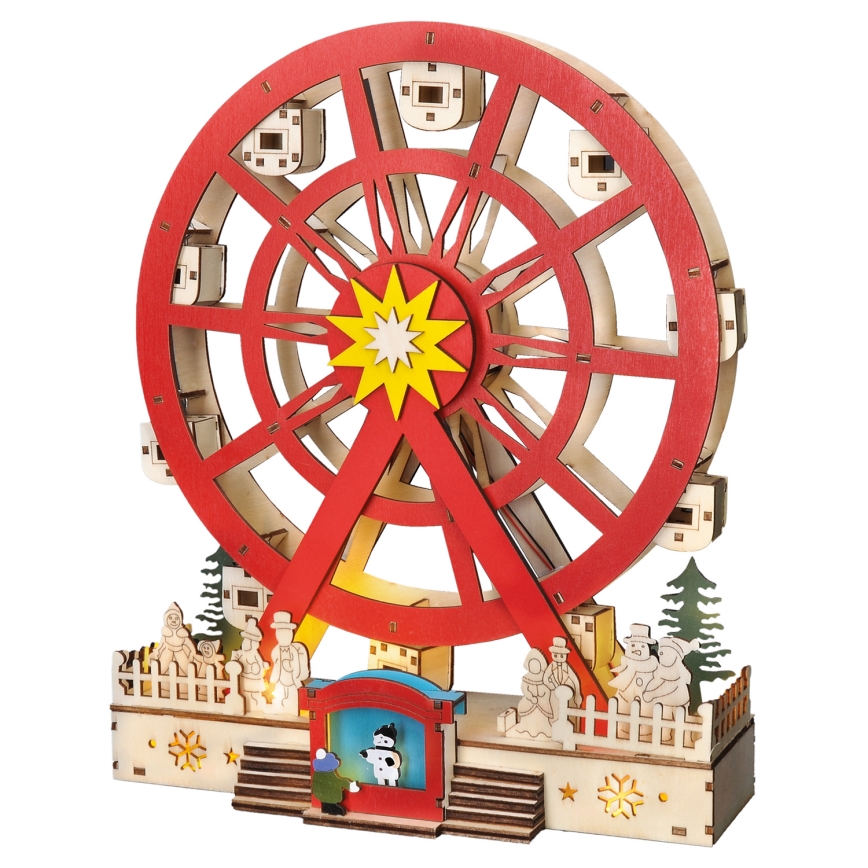 LED Christmas decoration LED/2xAA/warm white carousel