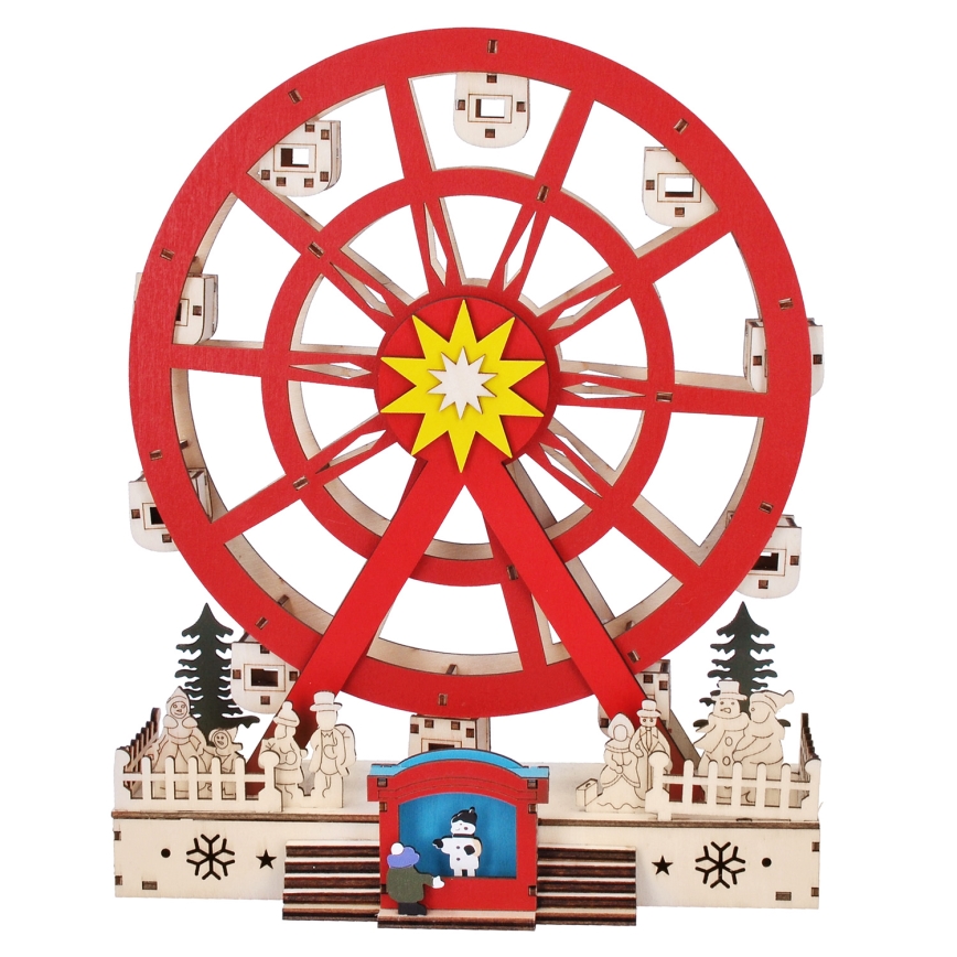 LED Christmas decoration LED/2xAA/warm white carousel