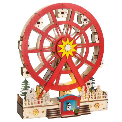 LED Christmas decoration LED/2xAA/warm white carousel