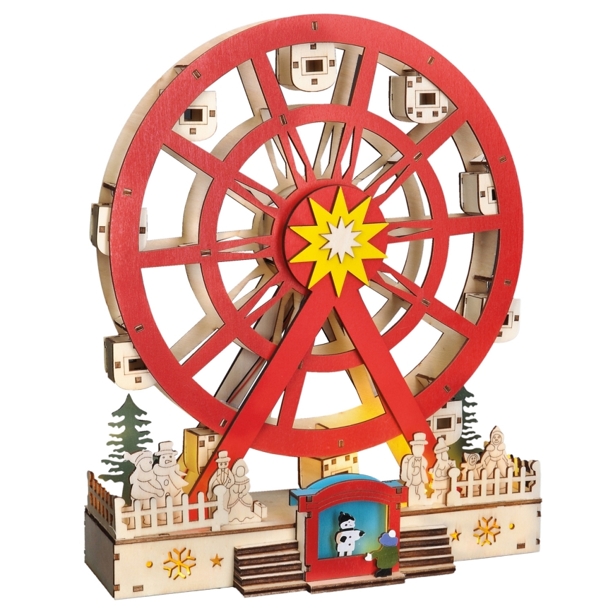 LED Christmas decoration LED/2xAA/warm white carousel