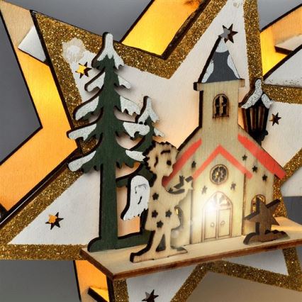 LED Christmas Decoration 10xLED/2xAA Comet