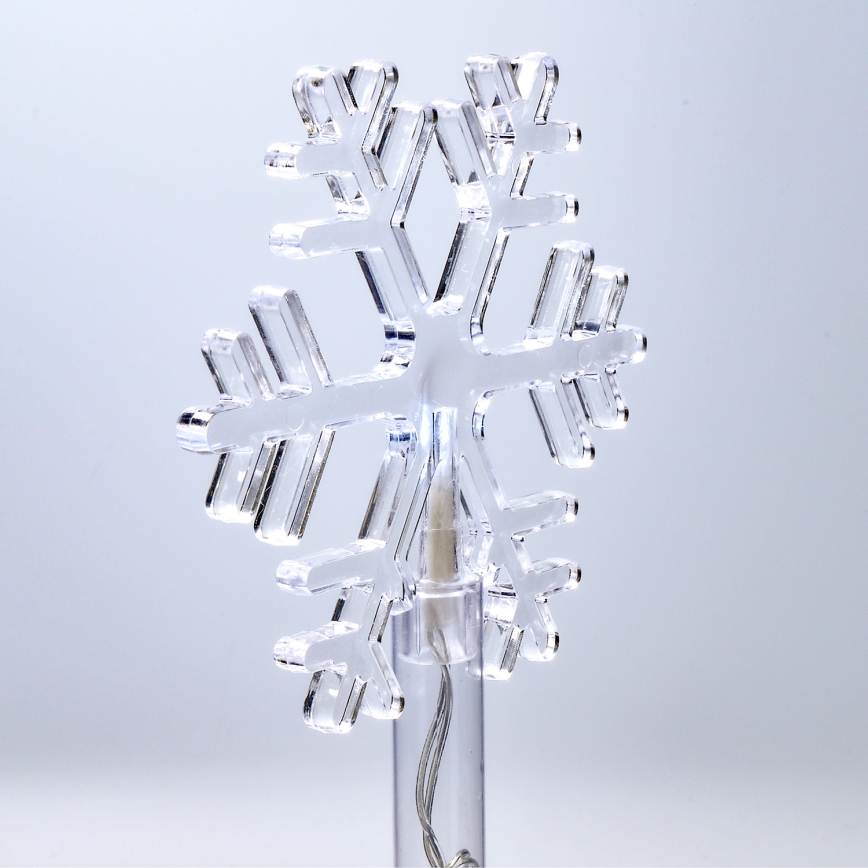SET 5x LED Outdoor Christmas lamp LED/3xAA/cool white IP44