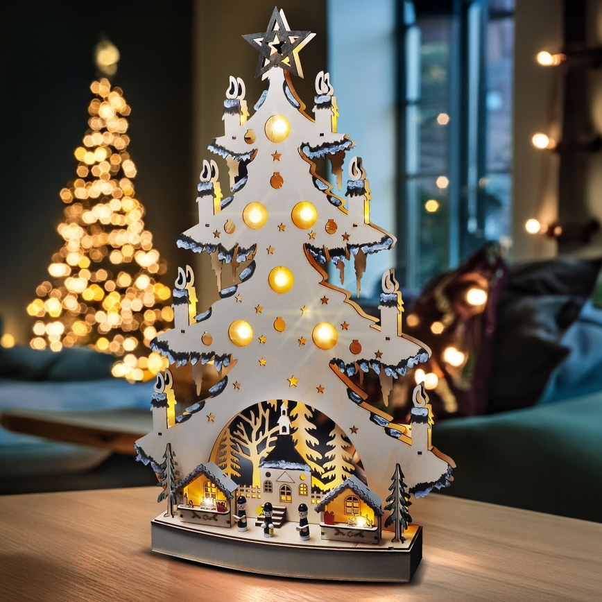 LED Christmas decoration LED/2xAA/warm white tree