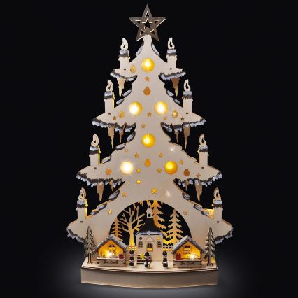 LED Christmas decoration LED/2xAA/warm white tree