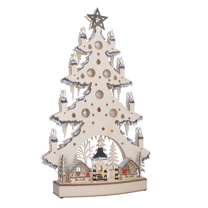 LED Christmas decoration LED/2xAA/warm white tree