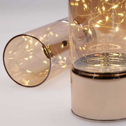 Set of 2 LED Christmas lights 20xLED+10xLED/2xAA+3xAA warm white