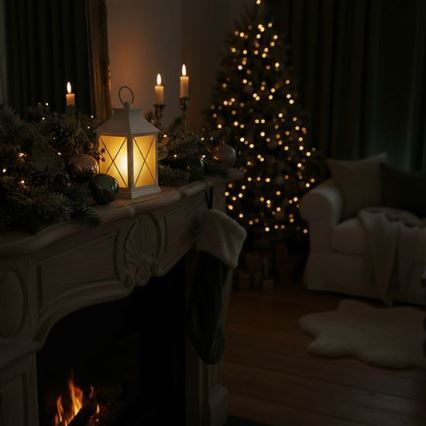 LED Christmas Lantern LED/2xAA Warm White