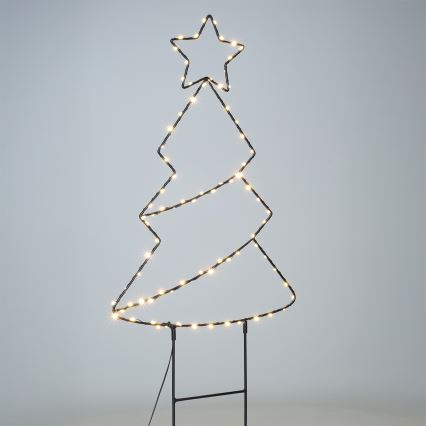 LED Outdoor Christmas Decoration 85xLED/3xAA IP44 Warm White Tree