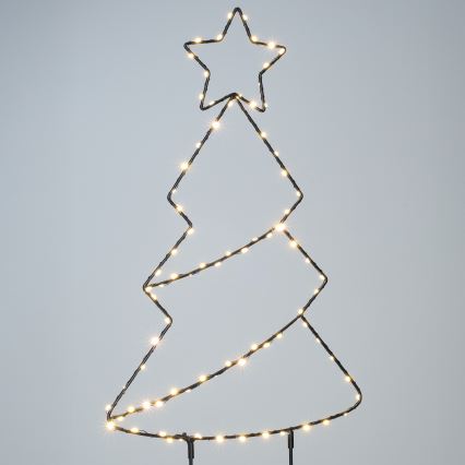 LED Outdoor Christmas Decoration 85xLED/3xAA IP44 Warm White Tree
