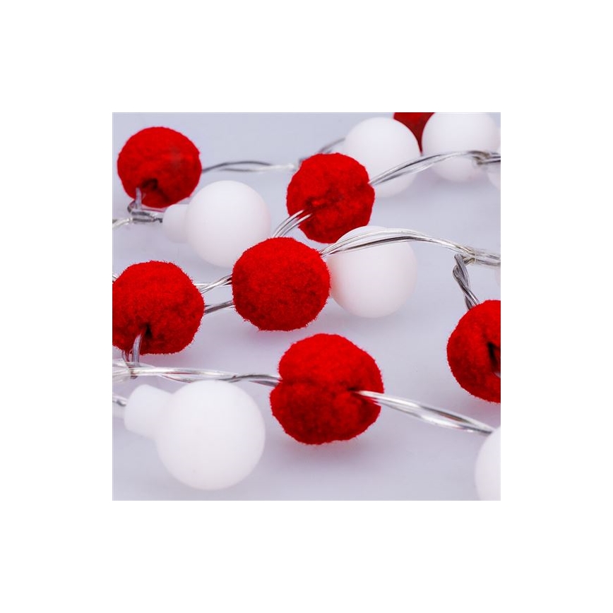 LED Christmas String Lights, 20 LEDs, battery-operated (2×AA), 1.8 m, Warm White