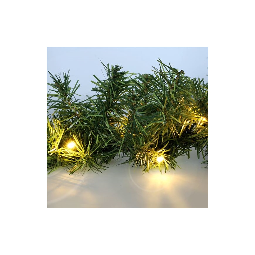 LED Outdoor Christmas Garland 80xLED/3xAA 500 cm IP44