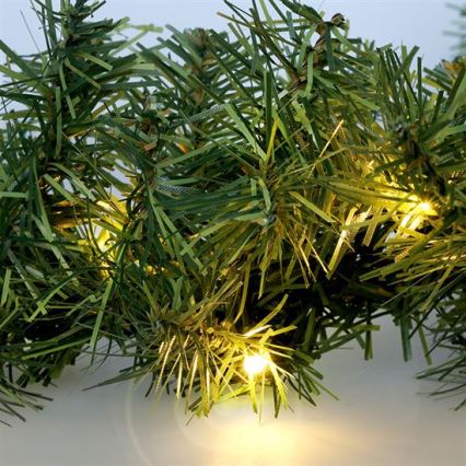 LED Outdoor Christmas Garland 80xLED/3xAA 500 cm IP44