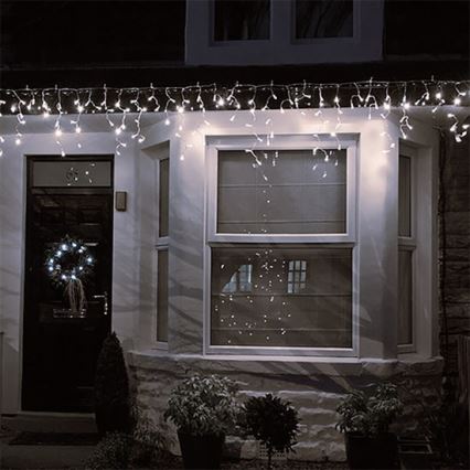 LED Outdoor Christmas light curtain 120xLED/230V 3 m IP44