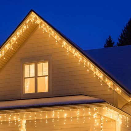 LED Outdoor Christmas Curtain Lights 360xLED/8 functions 15m IP44 warm white
