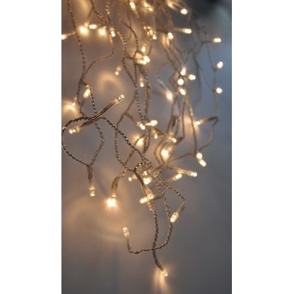 LED Outdoor Christmas Curtain Lights 360xLED/8 functions 15m IP44 warm white
