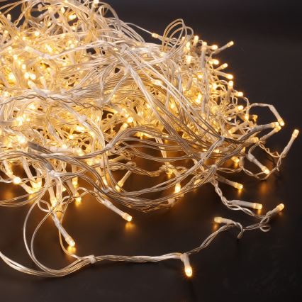 LED Outdoor Curtain Lights 360 LEDs / 8 Functions, 15 m, IP44, Warm White