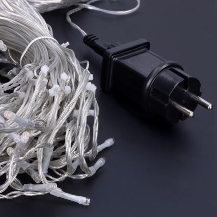 LED Outdoor Curtain Lights 360 LEDs / 8 Functions, 15 m, IP44, Warm White