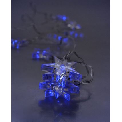 LED  string 10xLED/2xAA 2,5m blue