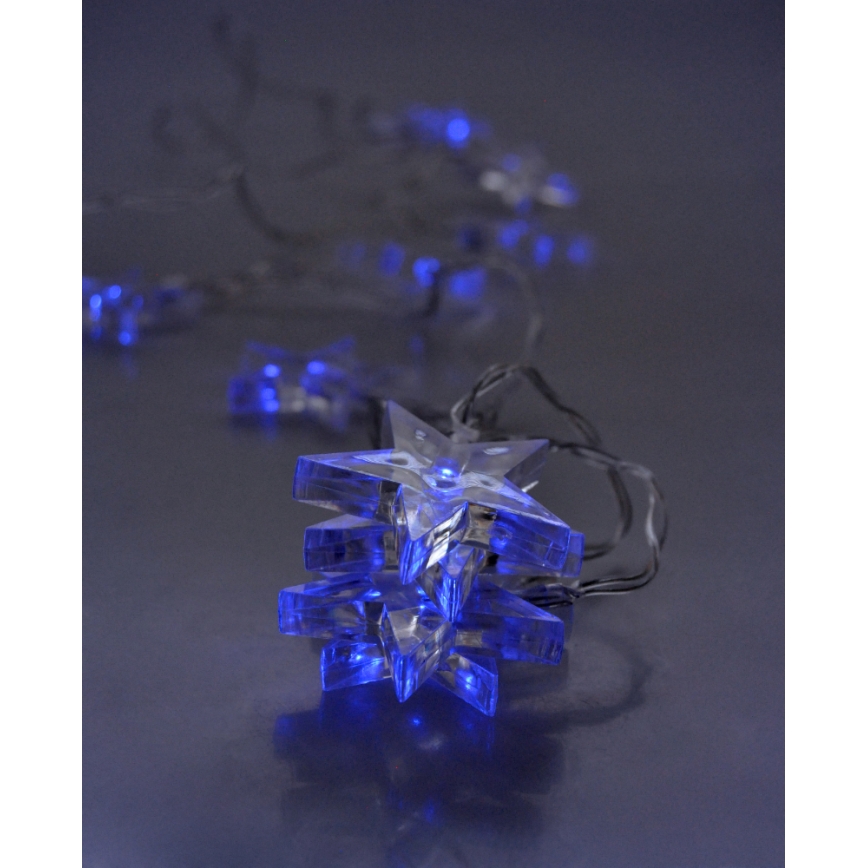 LED  string 10xLED/2xAA 2,5m blue