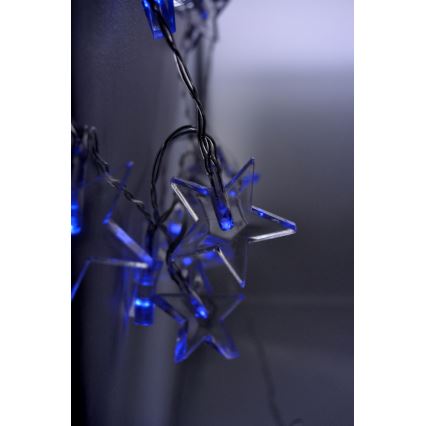 LED  string 10xLED/2xAA 2,5m blue