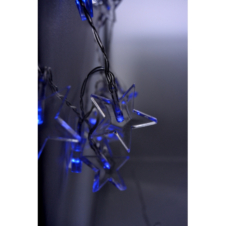 LED  string 10xLED/2xAA 2,5m blue