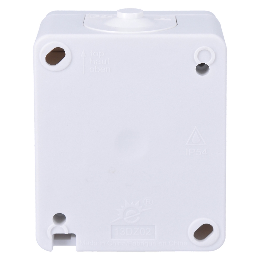 Single-pole switch for humid environment IP54