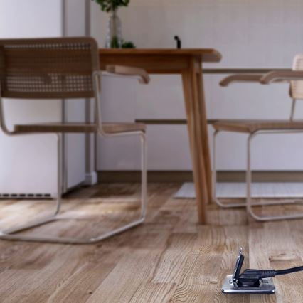 Outdoor built-in floor socket IP55 angular