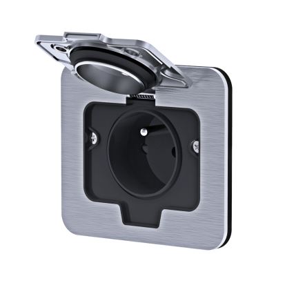 Outdoor built-in floor socket IP55 angular