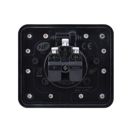 Outdoor built-in floor socket IP55 angular