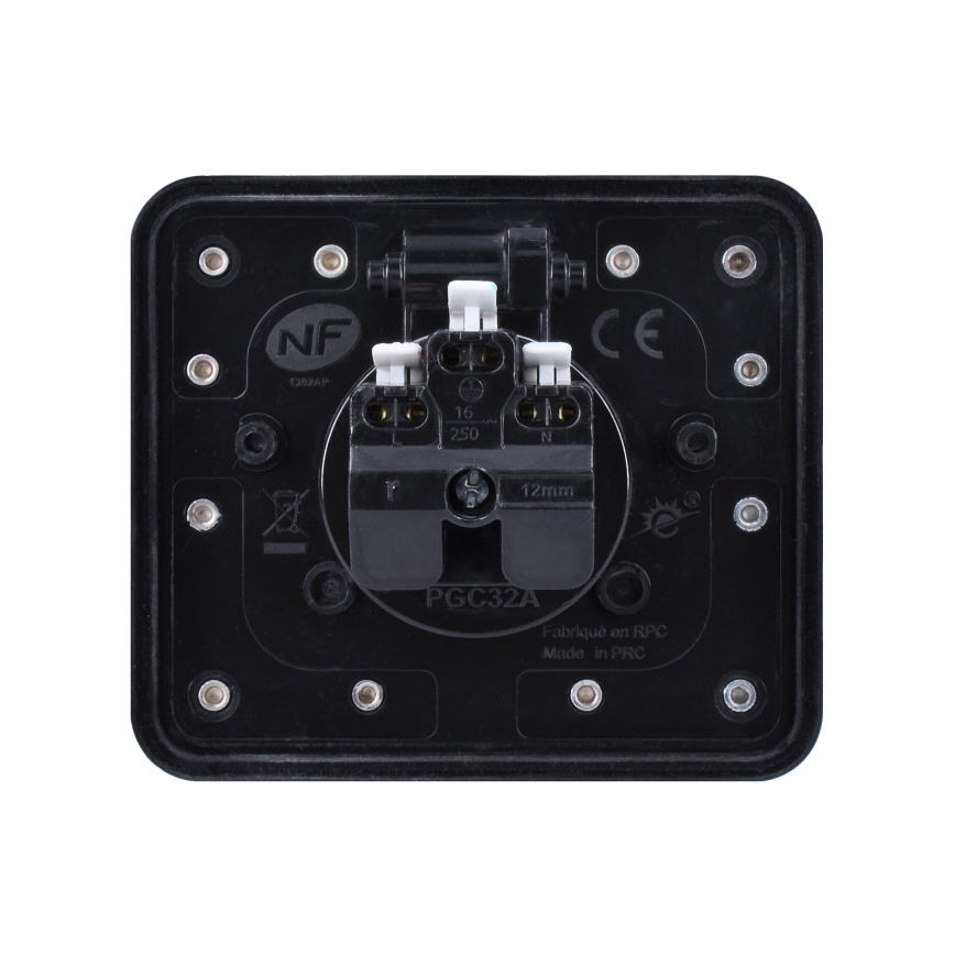 Outdoor built-in floor socket IP55 angular